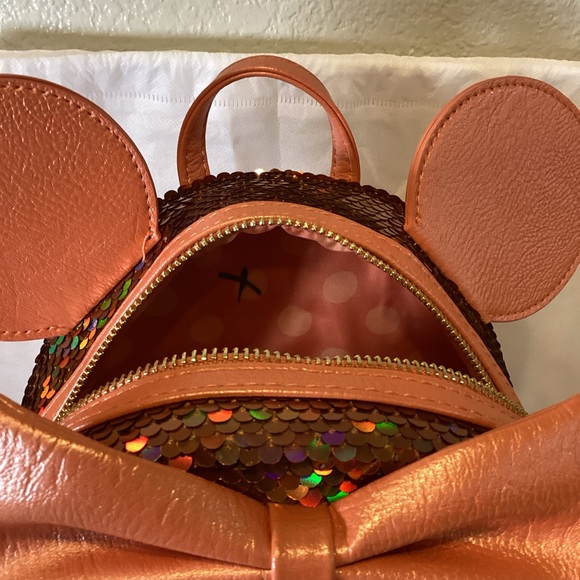Peach Punch Sequin Minnie Loungefly SET - Picture 7 of 7
